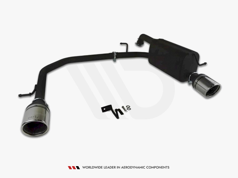 Ford Fiesta Mk7 HIGH Quality DUAL EXIT Stainless Steel Axle-back Exhaust System With Silencer And Exhaust Pipes - Image 4