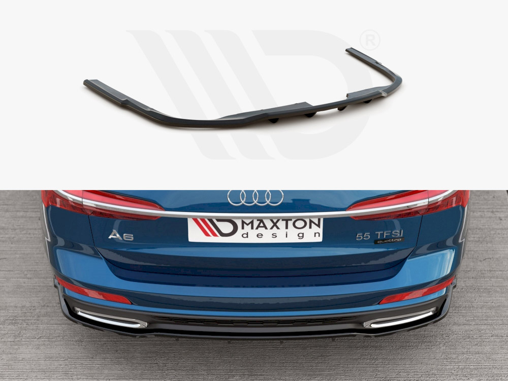 Central Rear Splitter (Vertical Bars) Audi A6 S-Line Avant C8