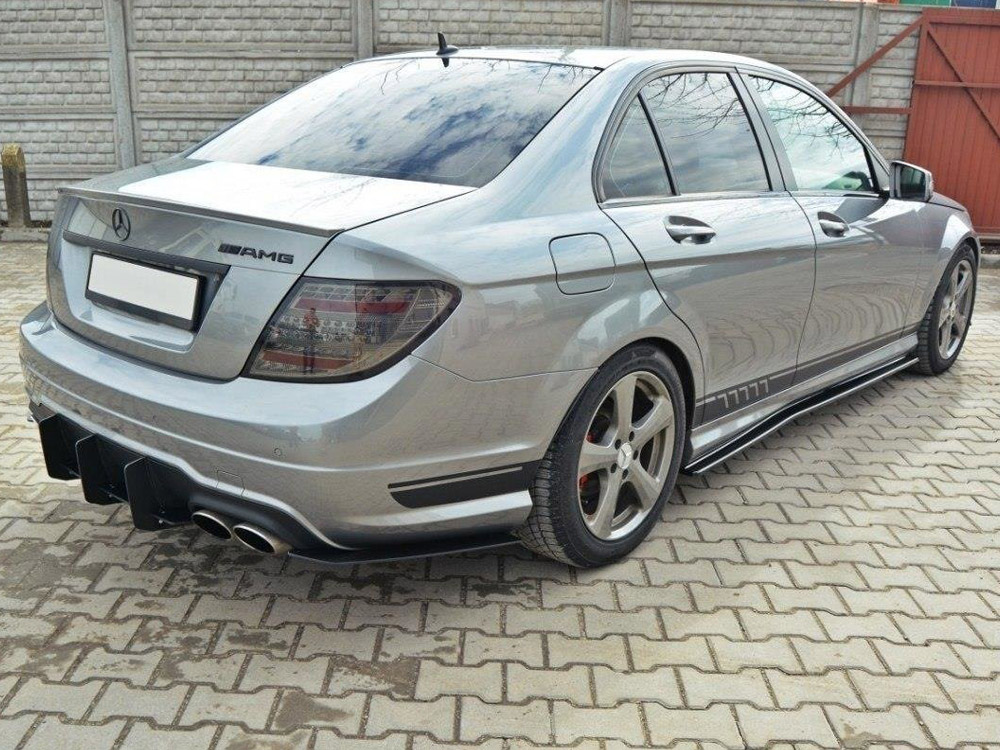 Mercedes C W204 Amg-line Facelift Rear Diffuser & Rear Side Splitters - Image 2
