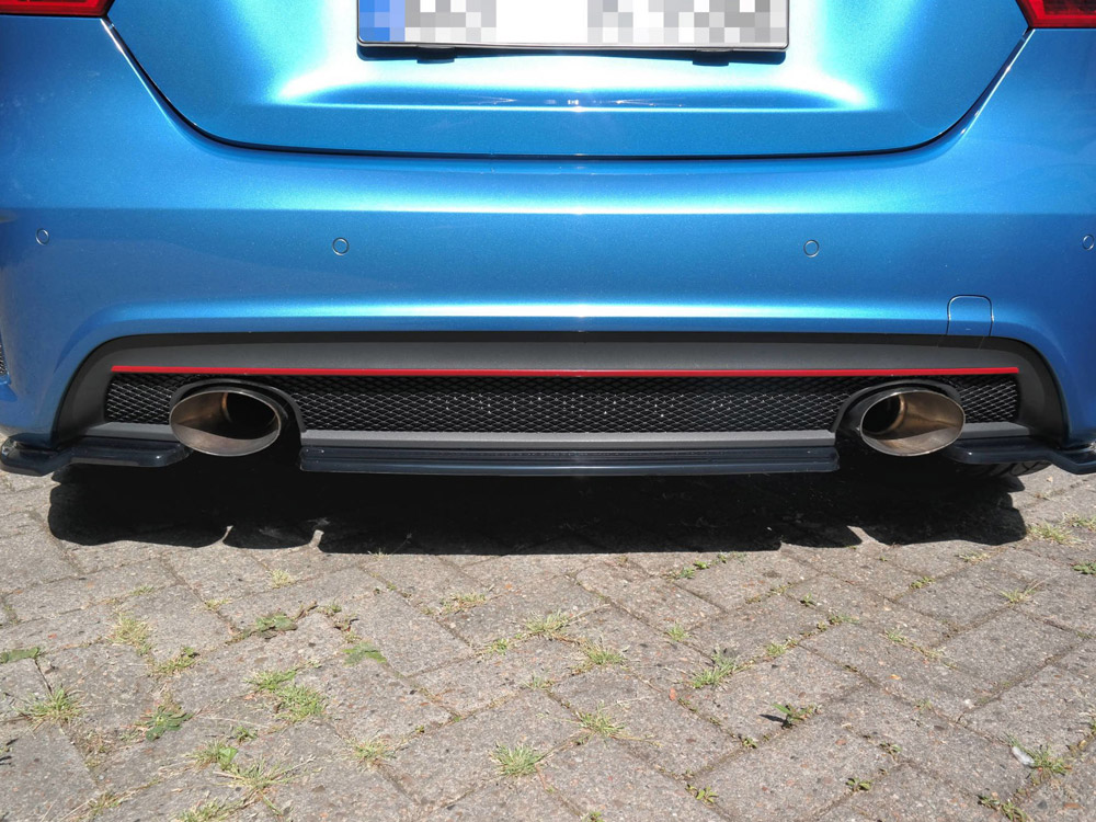 Central Rear Splitter (NO Vertical Bars) Mercedes A-class W176 Amg-line Pre-facelift (2013-2015)