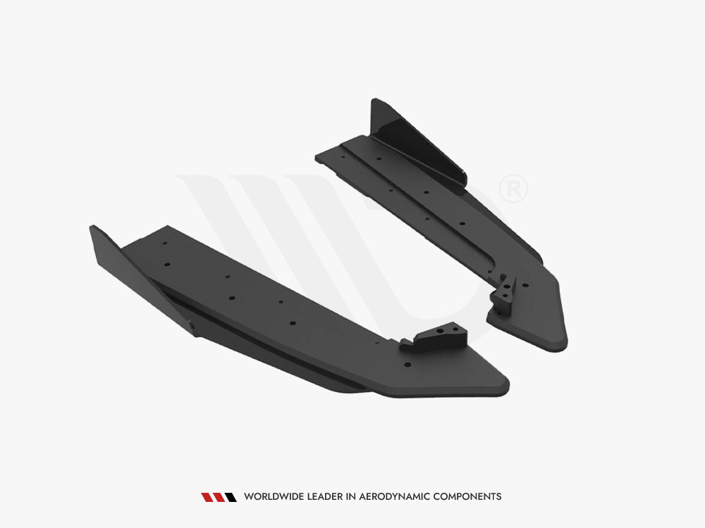 Street PRO Rear Side Splitters V.1 (+flaps) Ford Mustang GT MK6 Facelift (2017-) - Image 4