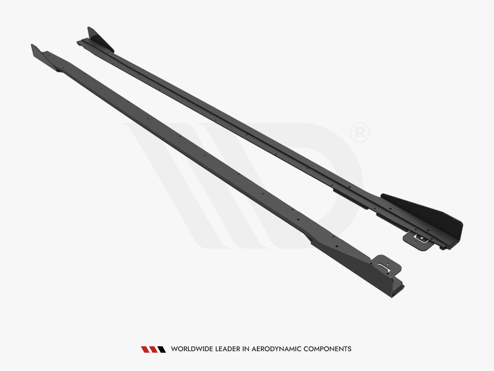Street PRO Side Skirts Diffusers V.1 (+flaps) Ford Mustang GT MK6 Facelift (2017-) - Image 4