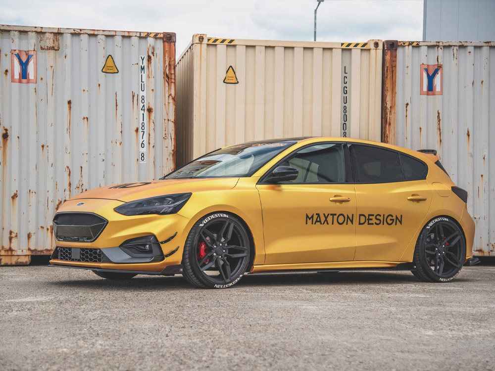 Street PRO Side Skirt Diffusers (+flaps) Ford Focus ST / ST-Line Mk4 - Image 2