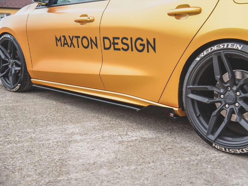 Street PRO Side Skirt Diffusers (+flaps) Ford Focus ST / ST-Line Mk4 - Image 3