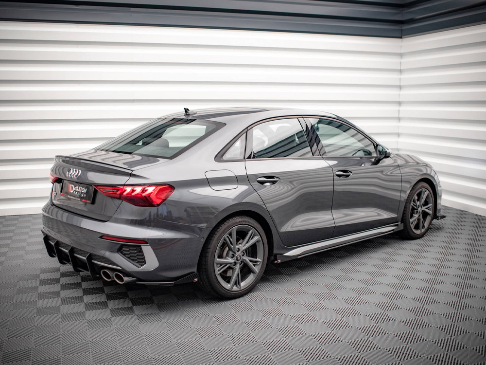 Street PRO Rear Side Splitters (+flaps) Audi S3 Sedan 8Y (2020-) - Image 2
