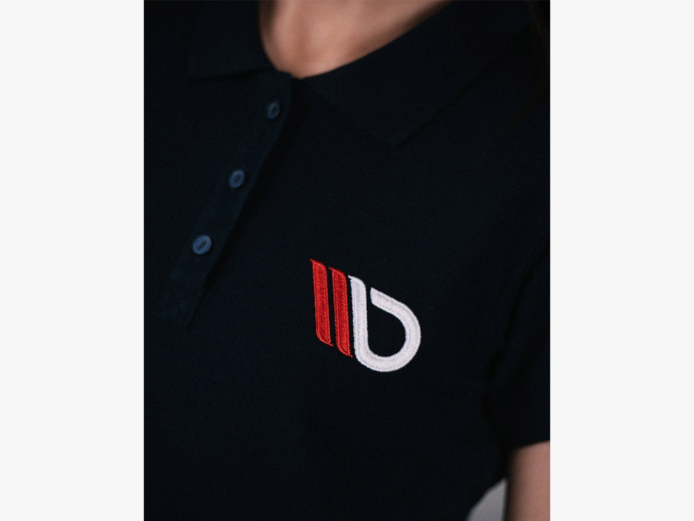 Classic Polo Shirt Womens - Navy Blue - Image 4
