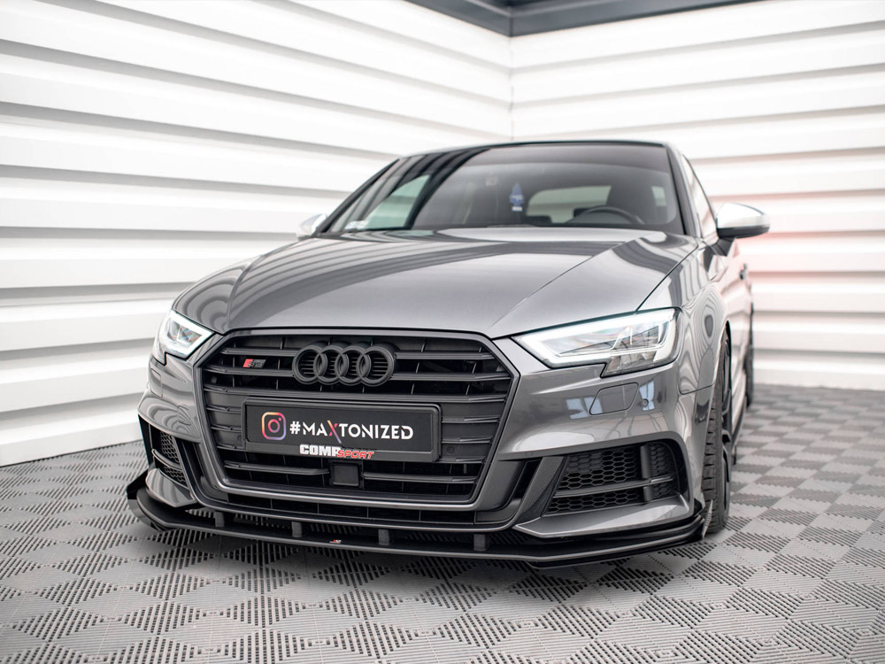 Street PRO Front Splitter V.1 (+flaps) Audi S3 Sportback 8V Facelift - Image 2