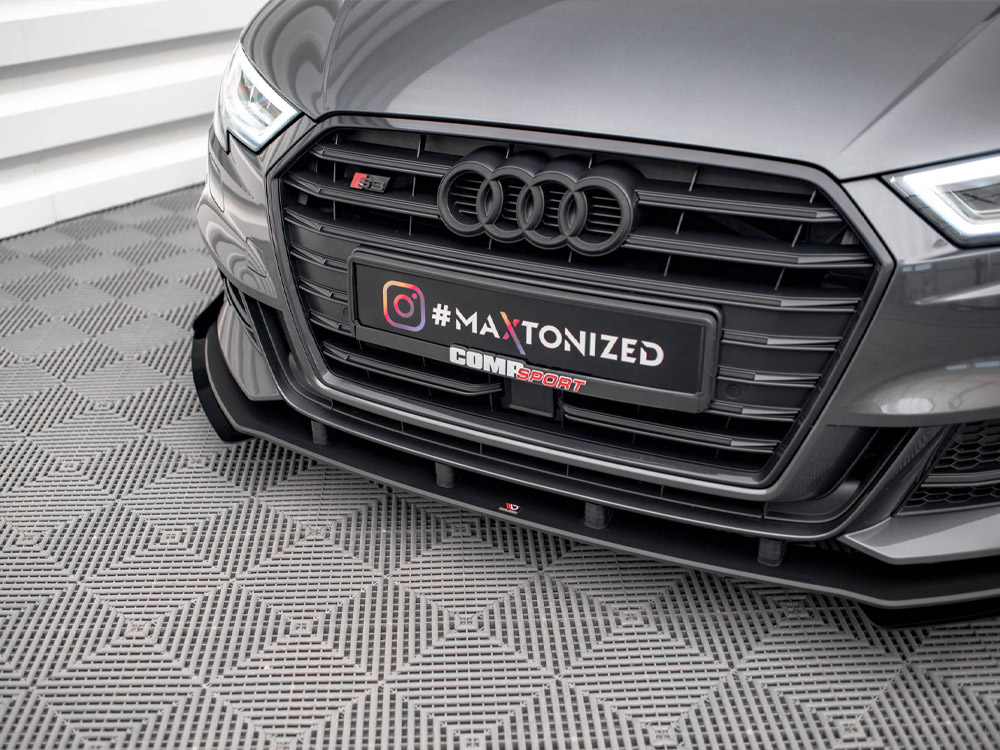 Street PRO Front Splitter V.1 (+flaps) Audi S3 Sportback 8V Facelift - Image 4