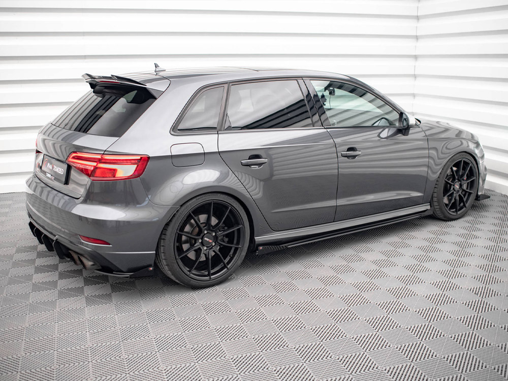 Street PRO Side Skirts Diffusers (+flaps) Audi S3 Sportback 8V Facelift - Image 2