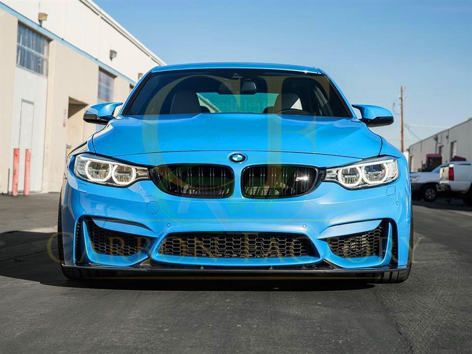 BMW F80 M3 F82 F83 M4 3D Style Carbon Fibre Front Splitter 14-20 - Image 2