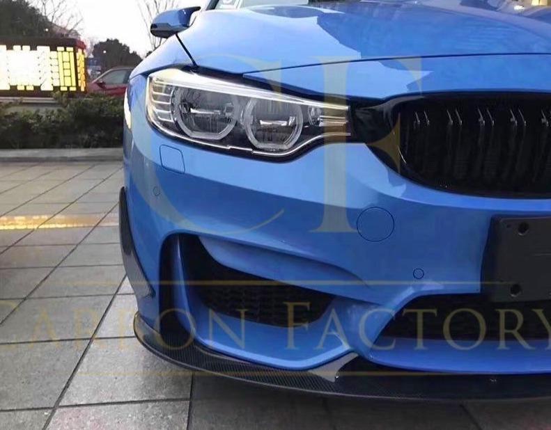 BMW F80 M3 F82 F83 M4 3D Style Carbon Fibre Front Splitter 14-20 - Image 5