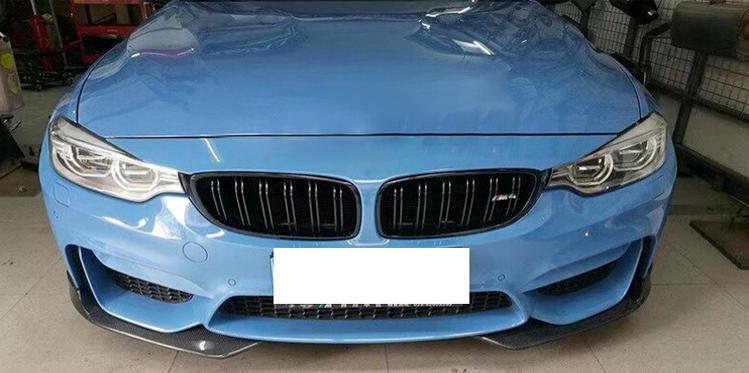 BMW F80 M3 F82 F83 M4 AC Style Carbon Fibre Front Bumper Extension14-20