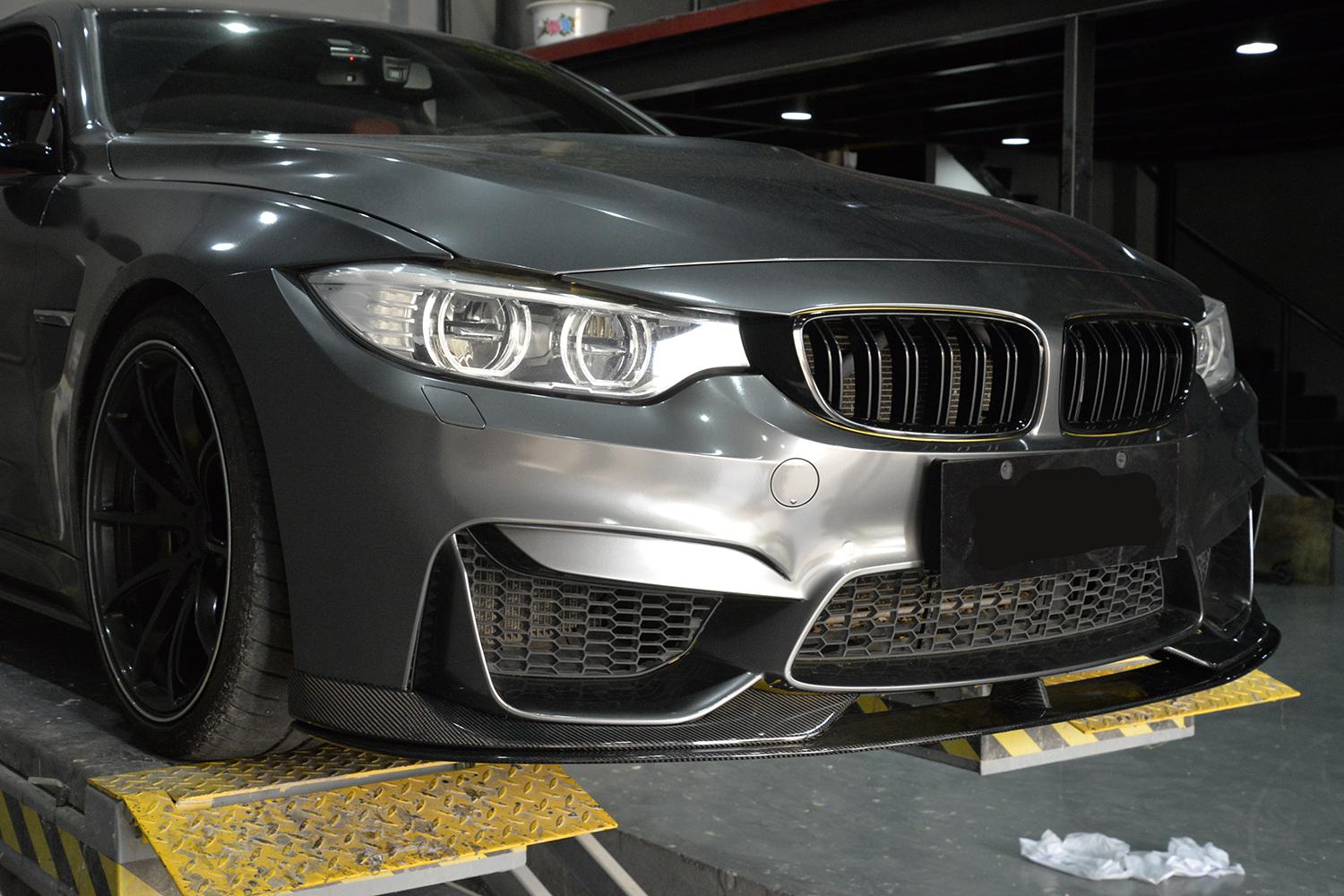 BMW F80 M3 F82 F83 M4 AC Style Carbon Fibre Front Splitter 14-20 - Image 4