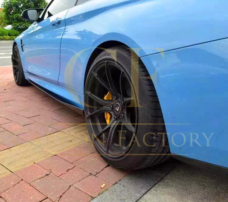 BMW F80 M3 F82 F83 M4 AC Style Carbon Fibre Side Skirt Extension 2014-2020 - Image 2