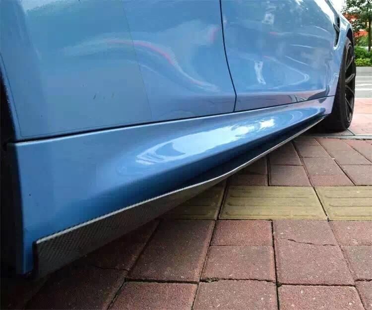 BMW F80 M3 F82 F83 M4 AC Style Carbon Fibre Side Skirt Extension 2014-2020