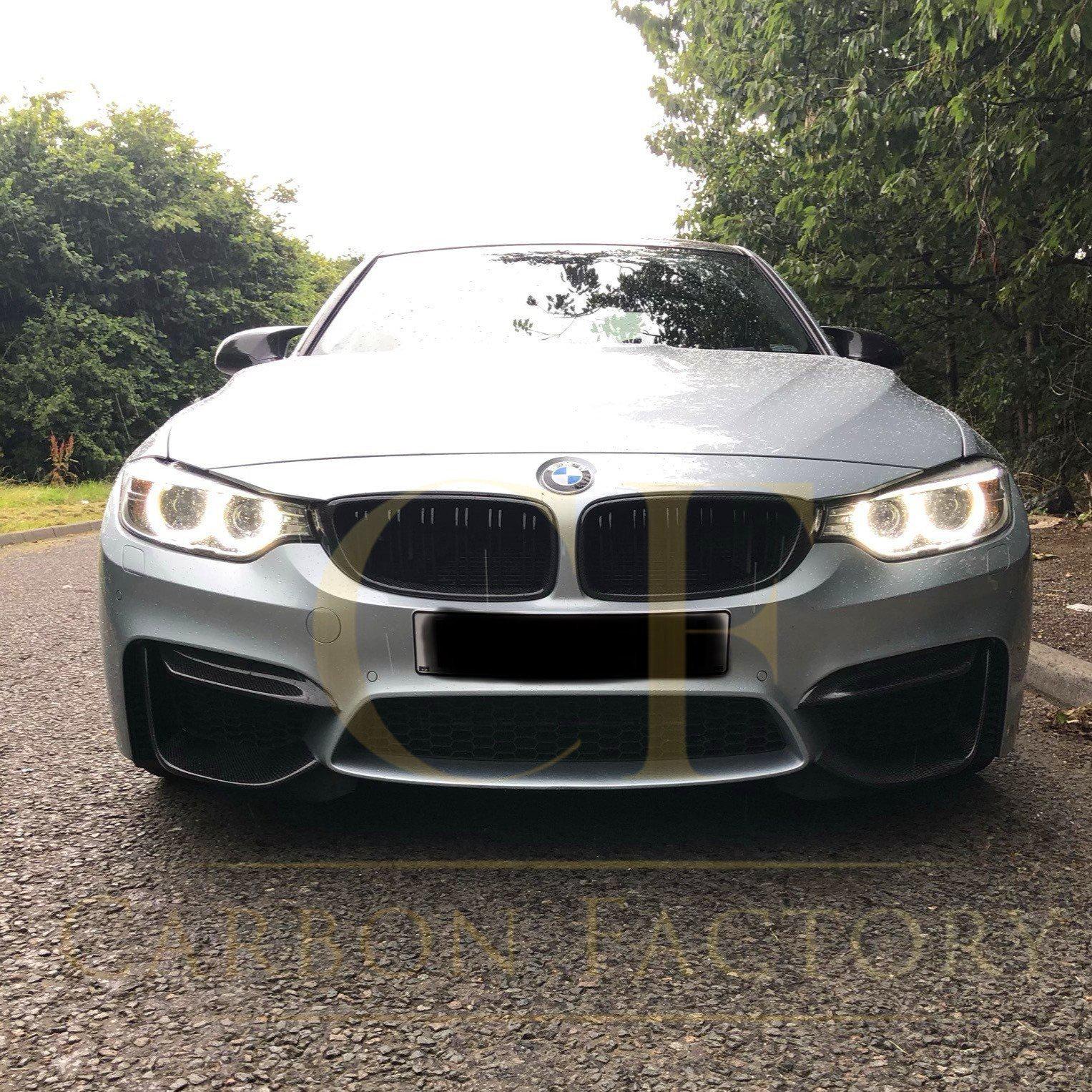 BMW F80 M3 F82 F83 M4 Competition Style Carbon Fibre Front Bumper Trims 14-20 - Image 3