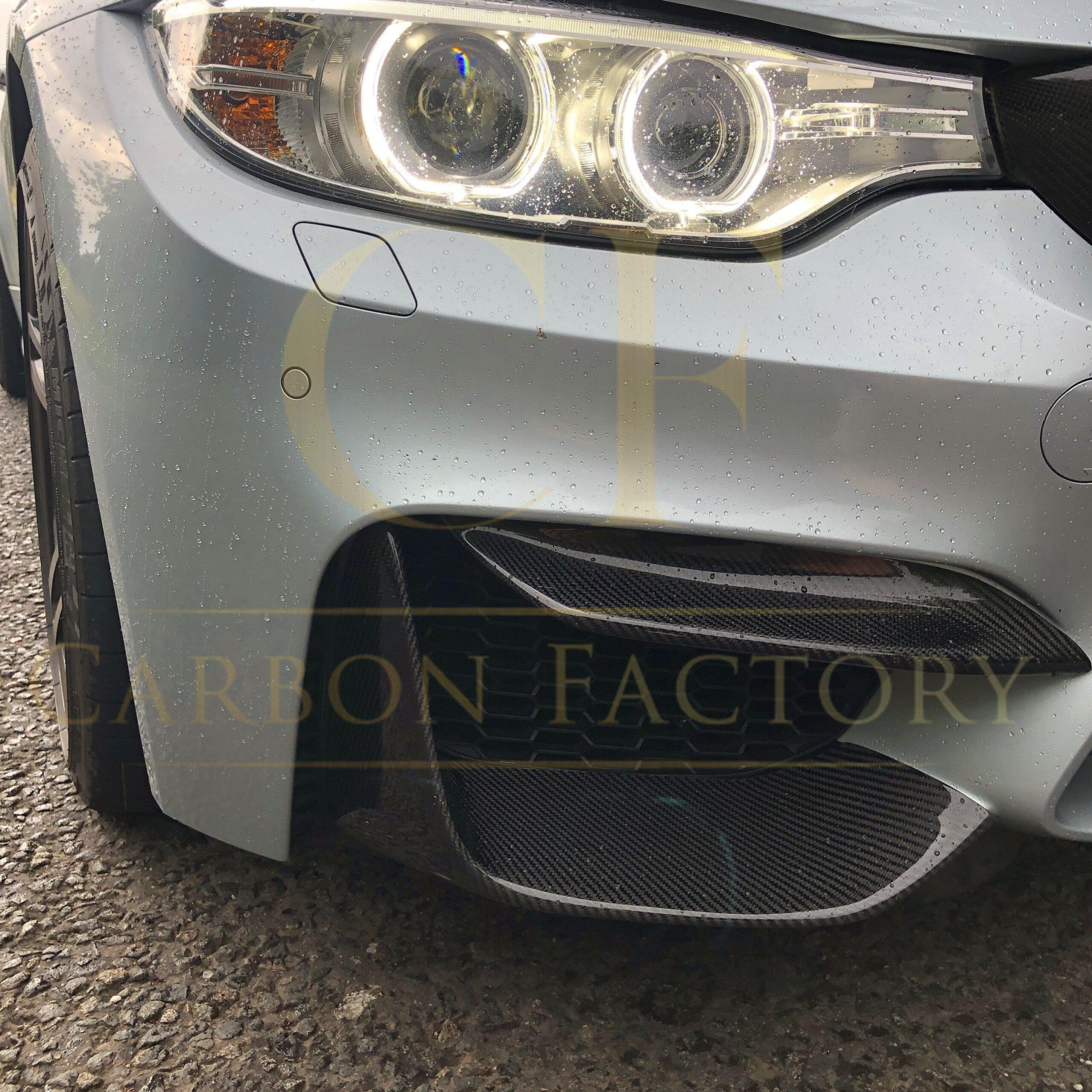 BMW F80 M3 F82 F83 M4 Competition Style Carbon Fibre Front Bumper Trims 14-20 - Image 6