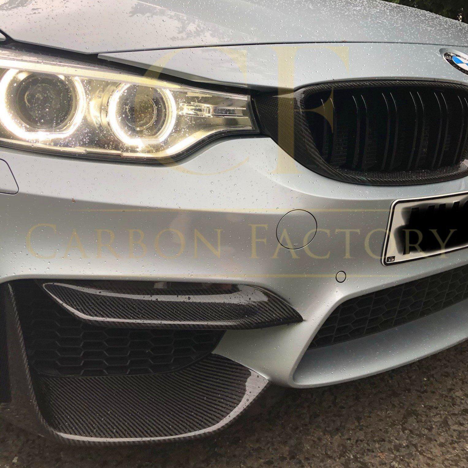 BMW F80 M3 F82 F83 M4 Competition Style Carbon Fibre Front Bumper Trims 14-20 - Image 7