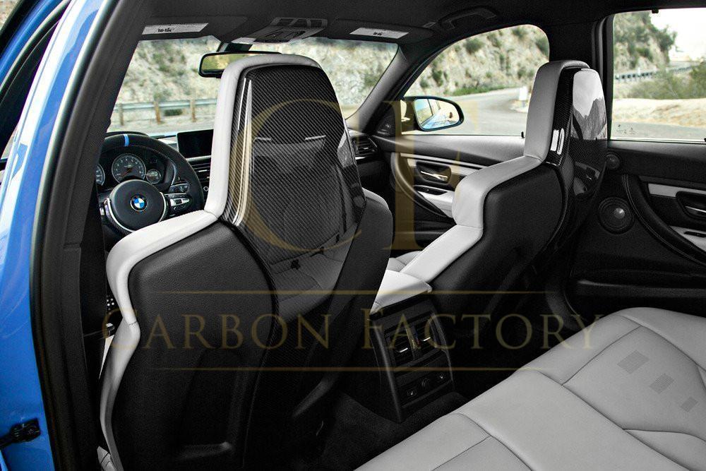 BMW F80 M3 F82 F83 M4 Dry Carbon Fibre Seat Covers 14-20 - Pair - Image 2