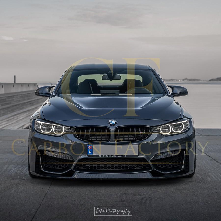 BMW F80 M3 F82 F83 M4 M Performance Style Carbon Fibre Front Splitter Covers 14-20 - Image 3