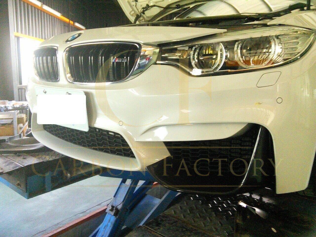 BMW F80 M3 F82 F83 M4 M Performance Style Carbon Fibre Front Splitter Covers 14-20 - Image 5