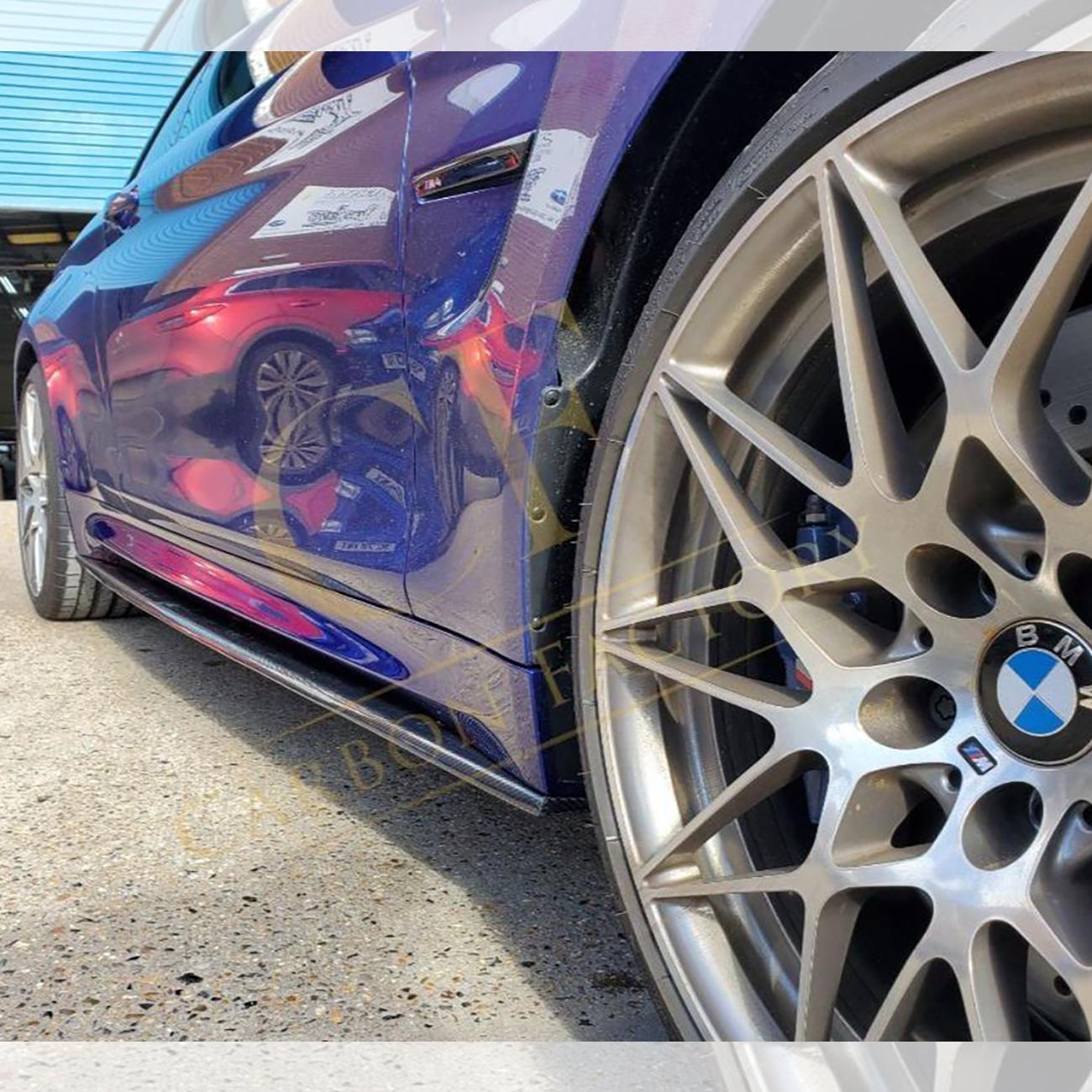BMW F80 M3 F82 F83 M4 M Performance Style Carbon Fibre Side Skirt Extension 14-20 - Image 6