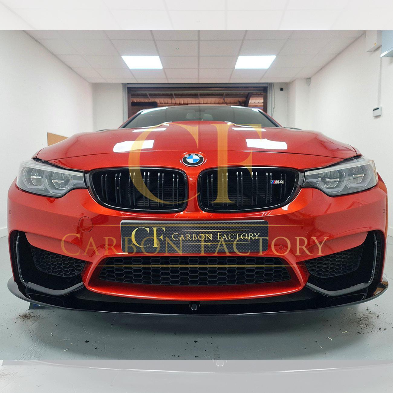 BMW F80 M3 F82 F83 M4 M Performance Style Gloss Black Front Splitter 14-20 - Image 7