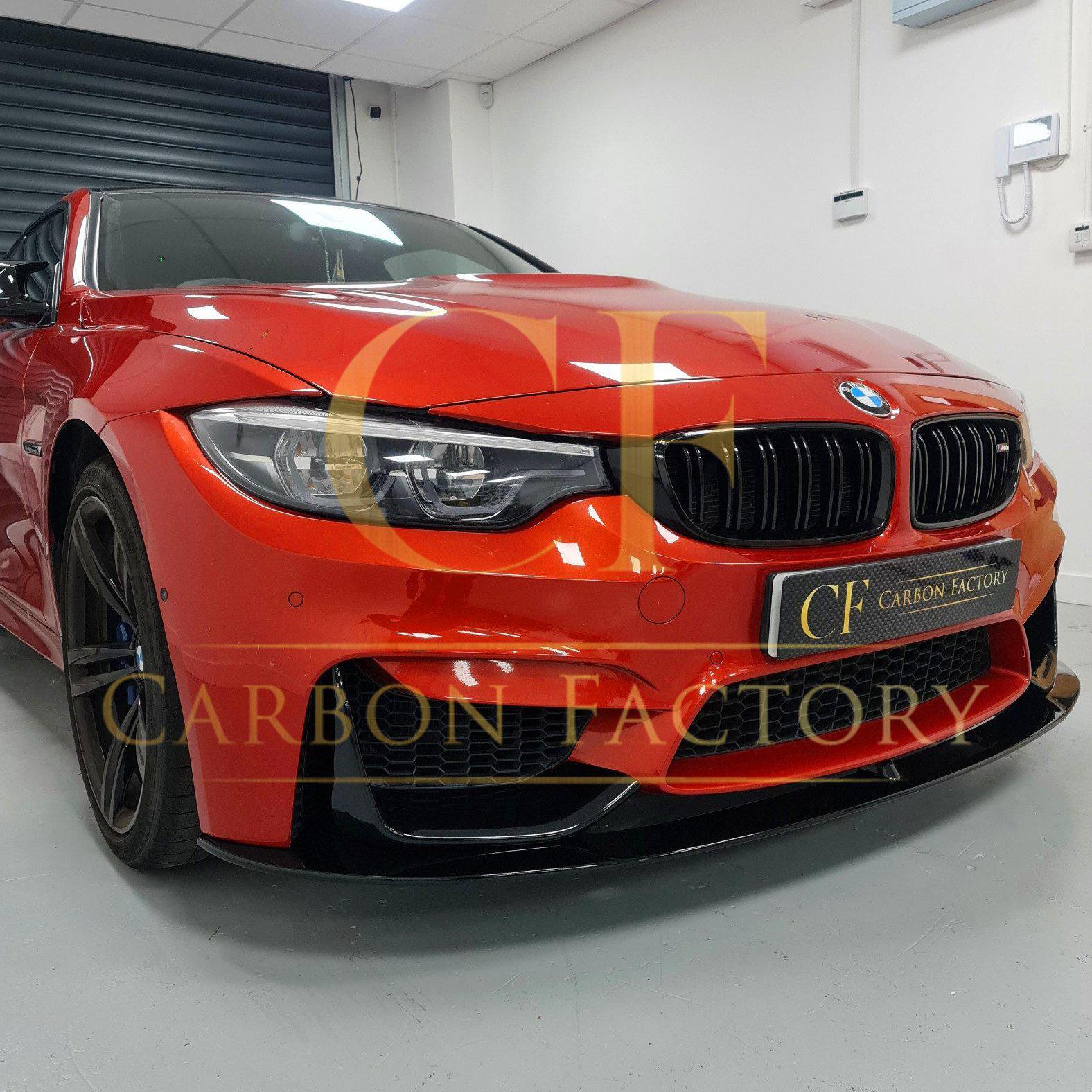 BMW F80 M3 F82 F83 M4 M Performance Style Gloss Black Front Splitter 14-20 - Image 8