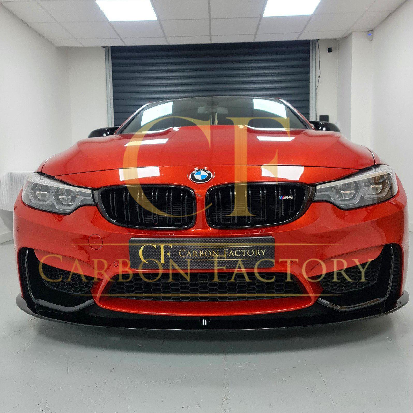 BMW F80 M3 F82 F83 M4 M Performance Style Gloss Black Front Splitter 14-20 - Image 9