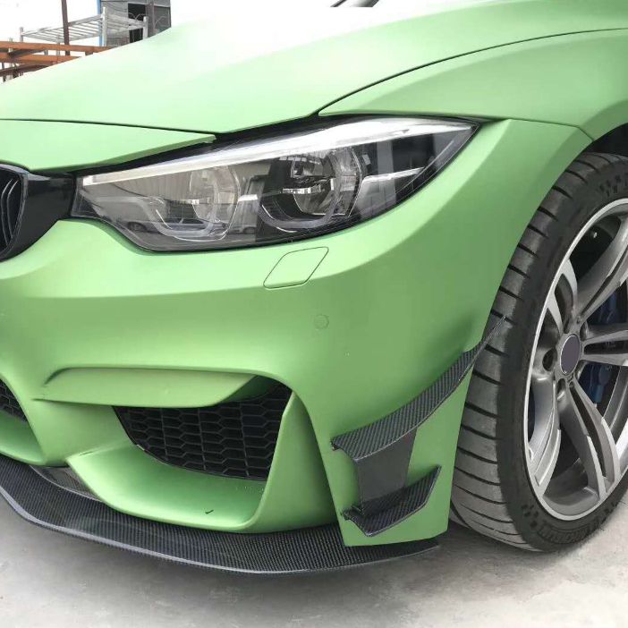 BMW F80 M3 F82 F83 M4 MAD Style Carbon Fibre Front Canards 14-20 - Image 2