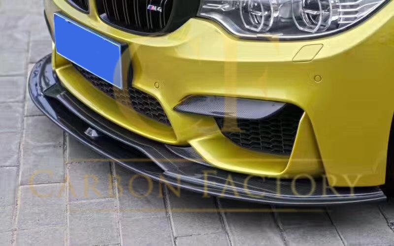 BMW F80 M3 F82 F83 M4 PSM Style Carbon Fibre Front Splitter 2 Pcs 14-20 - Image 3