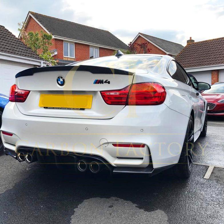 BMW F80 M3 F82 F83 M4 V Style Carbon Fibre Diffuser 14-20 - Image 8
