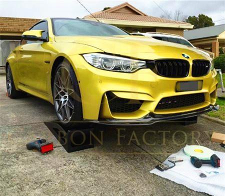BMW F80 M3 F82 F83 M4 V Style Carbon Fibre Front Splitter 14-20 - Image 3