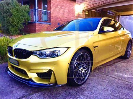 BMW F80 M3 F82 F83 M4 V Style Carbon Fibre Front Splitter 14-20 - Image 4