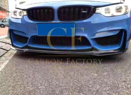 BMW F80 M3 F82 F83 M4 V Style Carbon Fibre Front Splitter 14-20 - Image 8
