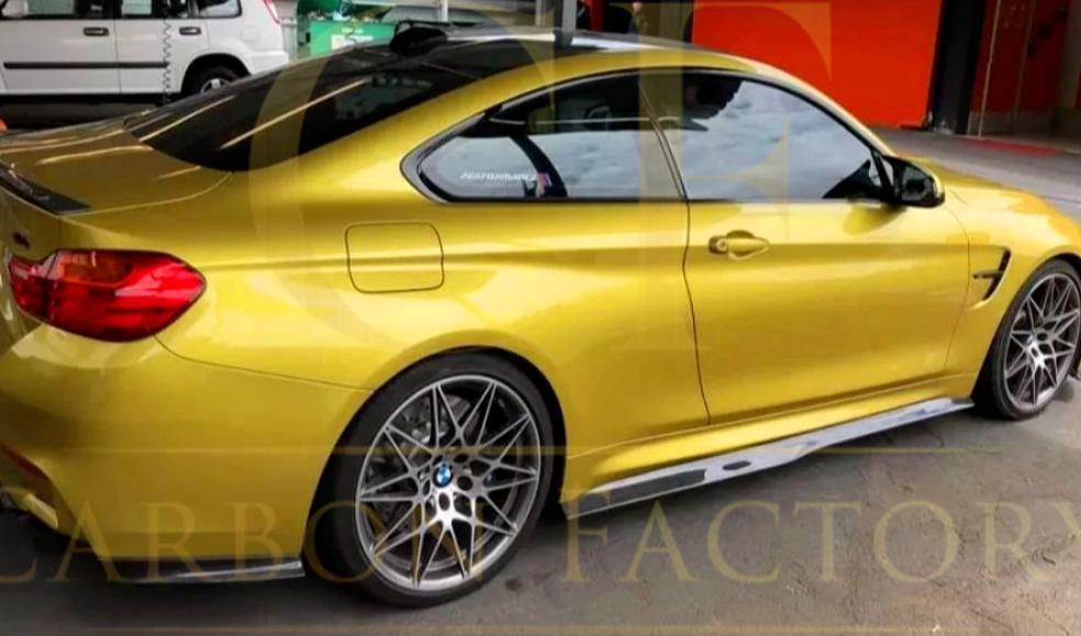 BMW F80 M3 PSM Style Carbon Fibre Side Skirt Extension 14-20 - Image 4
