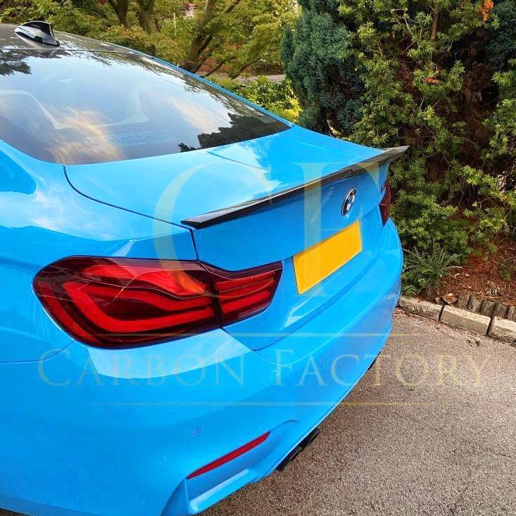 BMW F82 M4 Coupe V Style Carbon Fibre Boot Spoiler 14-20 - Image 5