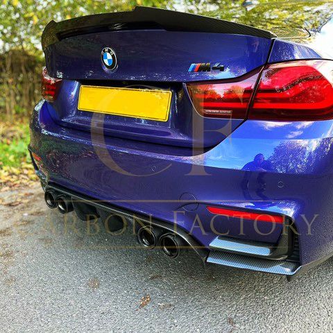 BMW F82 M4 Coupe V Style Carbon Fibre Boot Spoiler 14-20 - Image 8