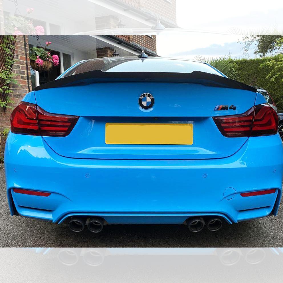 BMW F82 M4 Coupe V Style Carbon Fibre Boot Spoiler 14-20